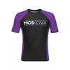 MOSKOVA RASH SHORT SLEEVE BLACK PURPLE   /ラッシュガード半袖/ブラック＆パープル（黒紫）